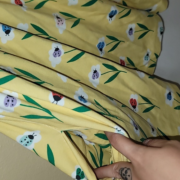 Hanna Anderson Girls Dress lady bug print size 8 yellow 💛 - Picture 2 of 4